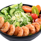 Garlic Rosemary Shrimp Garden Salad