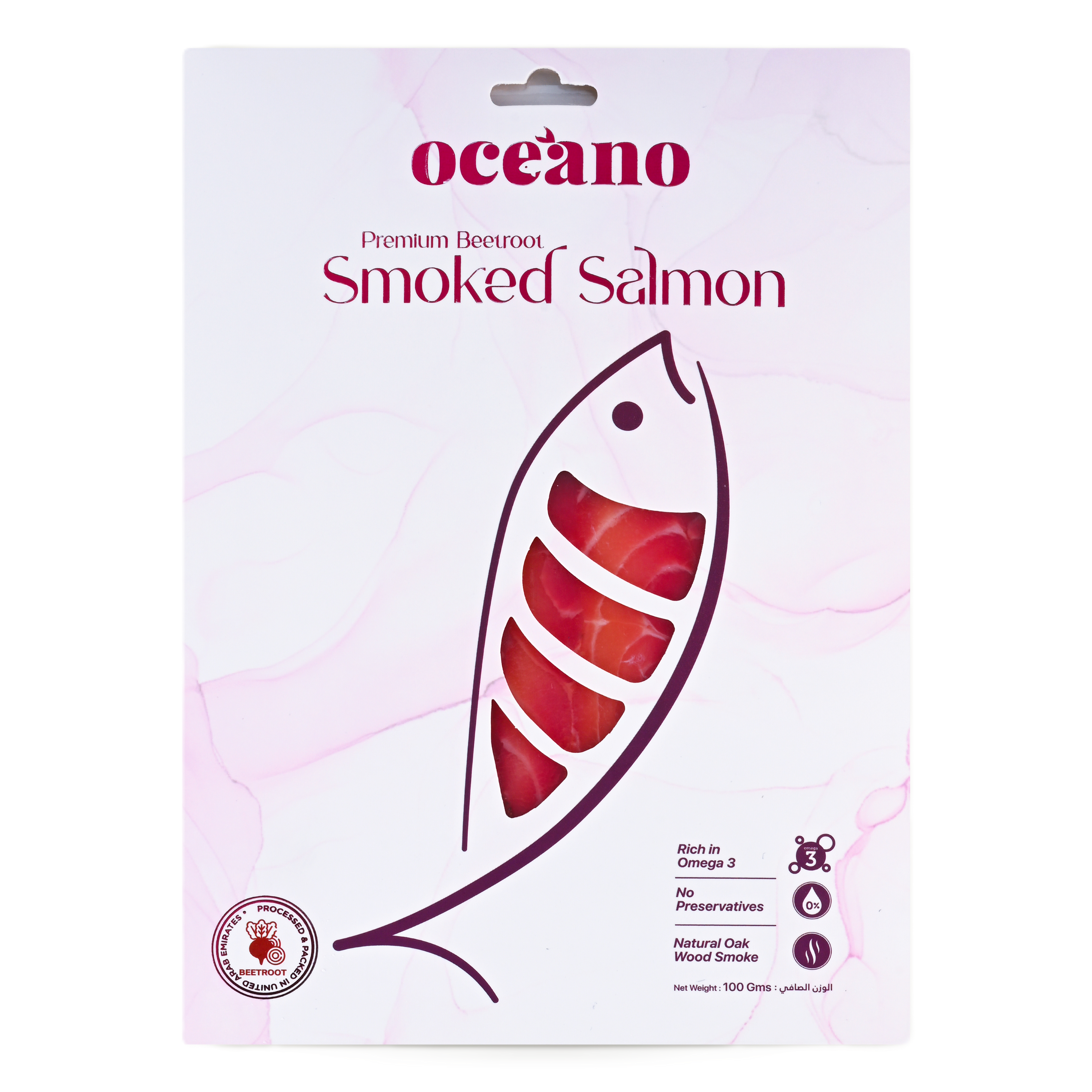 Premium Beetroot Smoked Salmon - 100 Gms