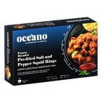 Frozen Breaded Pre-fried Salt and Pepper Squid Rings - 250 Gms